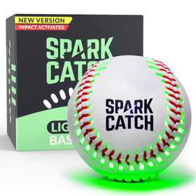 SPARK CATCH light up baseball glows neon green for safe nighttime catch sessions