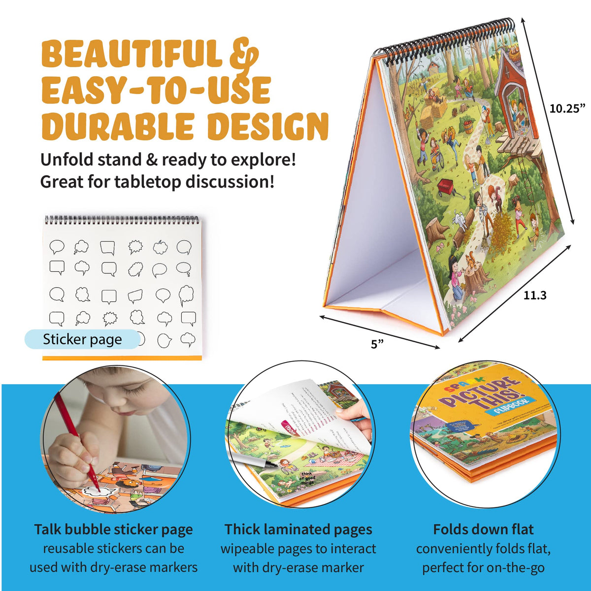 SPARK INNOVATIONS on-the-go fold-flat design fits homeschooling and travel contexts.