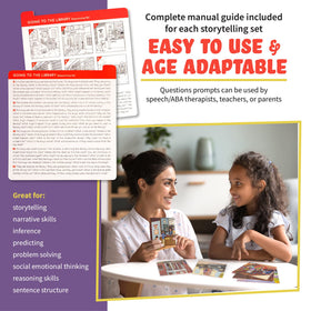 Spark Innovations sequencing set supports multiple goals like vocabulary, sequencing, and problem solving