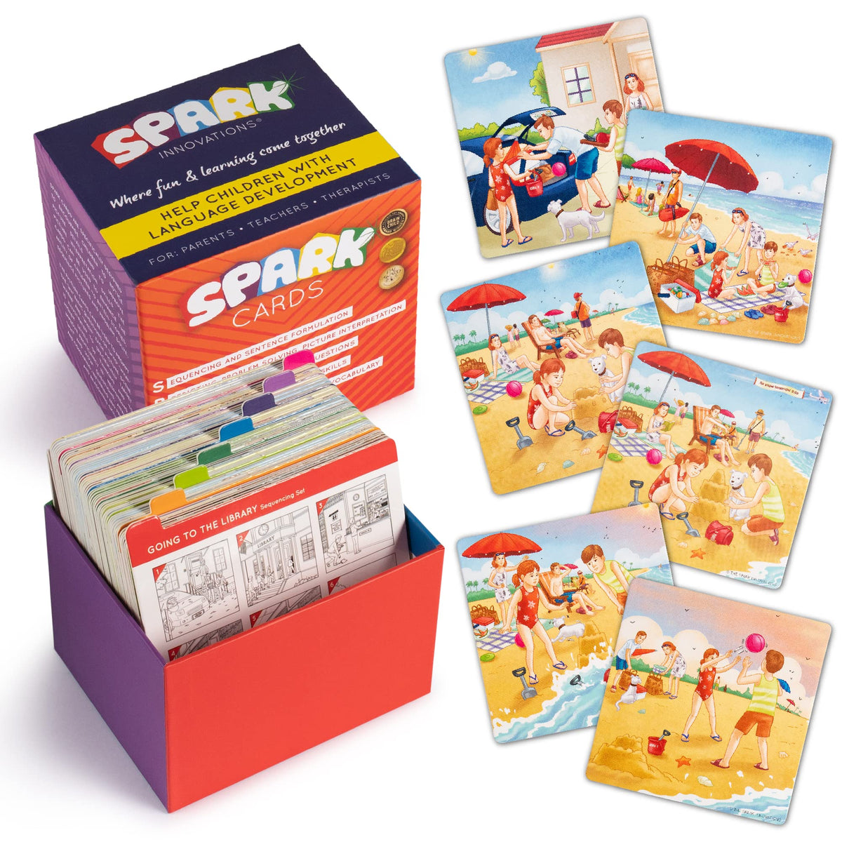 Spark Innovations sequencing cards storytelling set — vivid visuals for engaging classroom storytelling