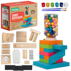 SparkJump candy dispenser assembly showcases a kid-friendly build session.