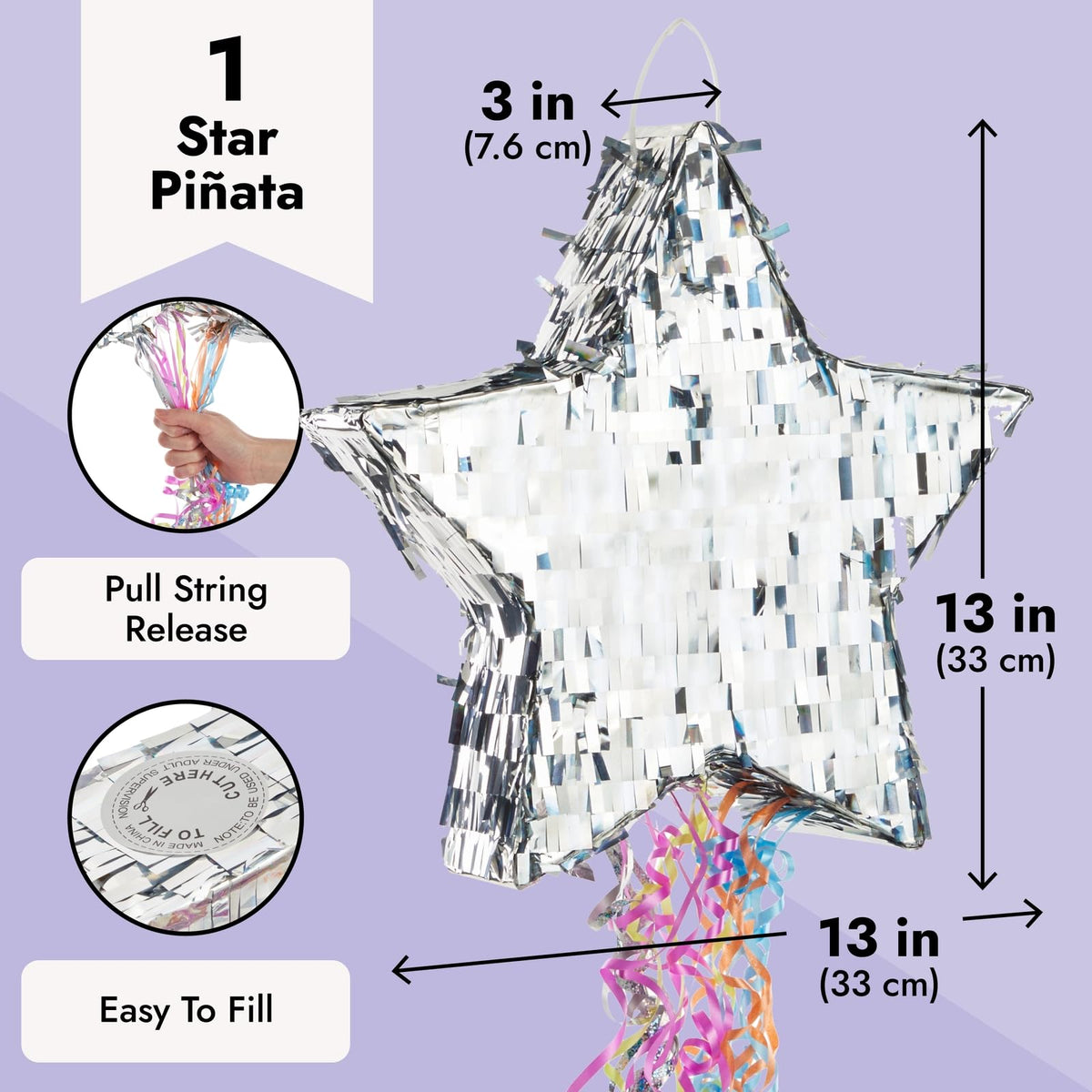 Sparkle and Bash Star Pinata corrugated paper keeps celebrations sturdy