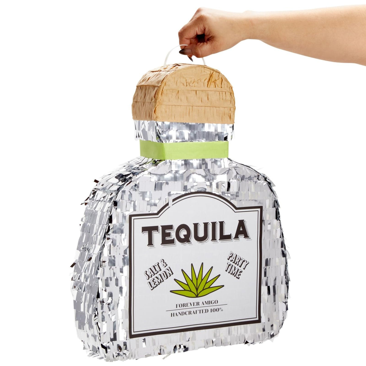 Sparkle and Bash tequila pinata enhances bachelorette party decor.
