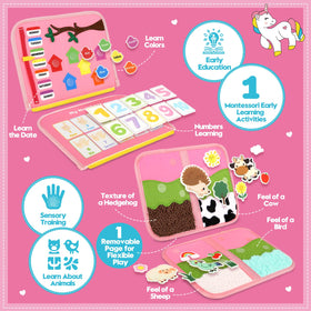 SparkleMe Busy Board portable handle for travel play
