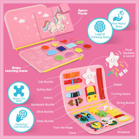 SparkleMe Busy Board textured panels for tactile learning