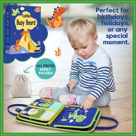 SparkleMe Busy Board buckling and lace tying activities support practical daily skill development