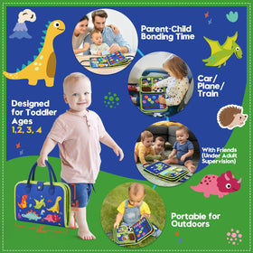 SparkleMe Busy Board shape matching and textured surfaces encourage tactile exploration