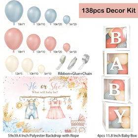 SparkTuTu dusty pink blue balloon arch adds layered, stylish depth.