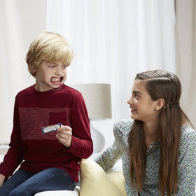 Kids deck cards present kid-style phrases that spark playful banter.