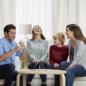Parents deck cards feature relatable phrases that fuel playful family contrasts.
