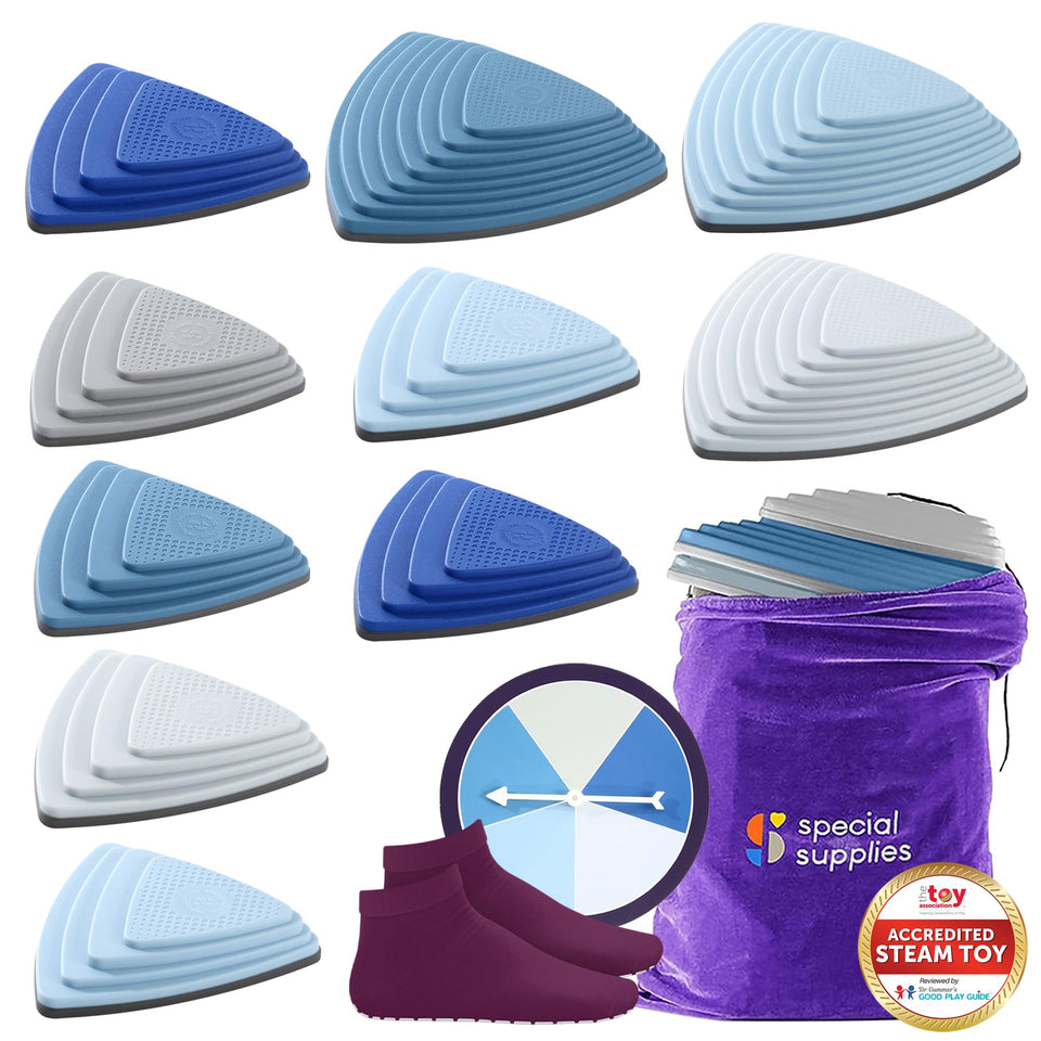 Special Supplies ocean color stepping stones for safe balance practice