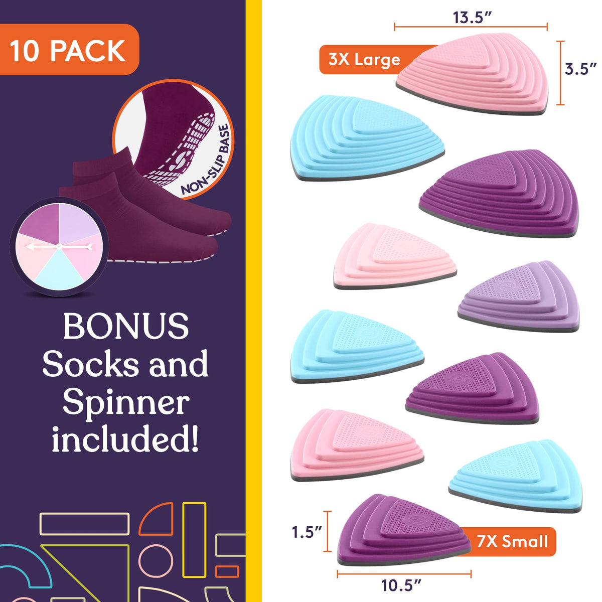 Special Supplies bright color stones encourage coordinated movement.