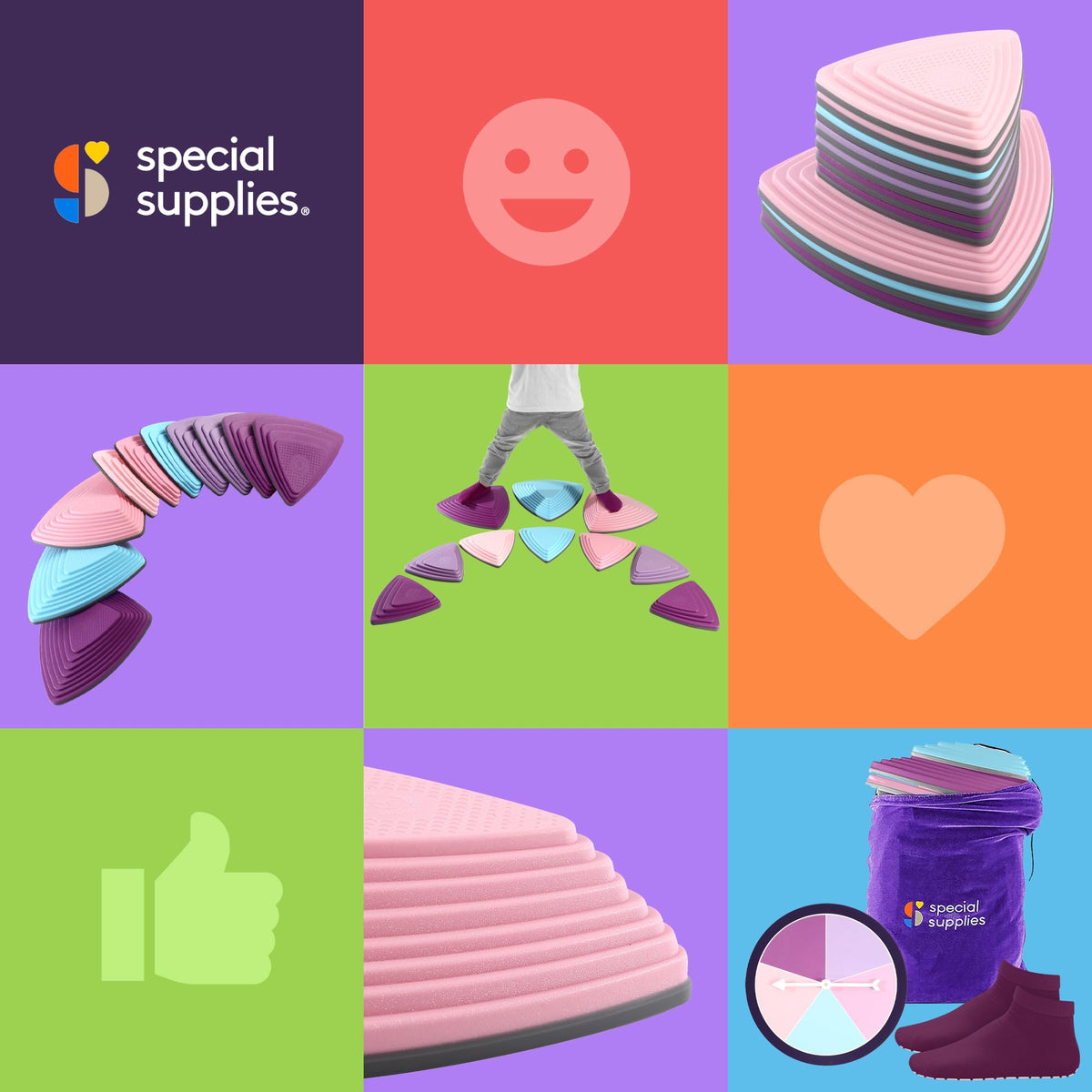 Special Supplies encourages imaginative balance challenges for kids.
