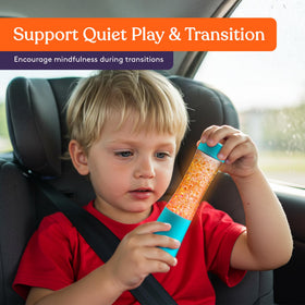 Special Supplies light-up glitter tube orange swirls add colorful transitions for kids.