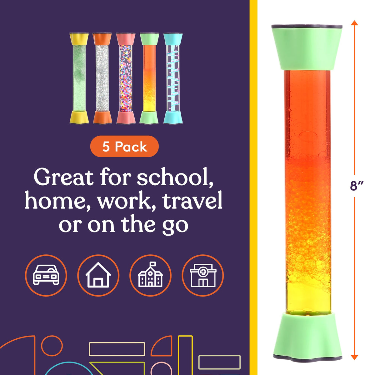 Special Supplies liquid motion bubbler colorful liquid tube on desk