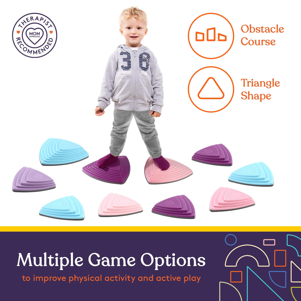 Special Supplies rugged bottoms grip floors for stable stepping.