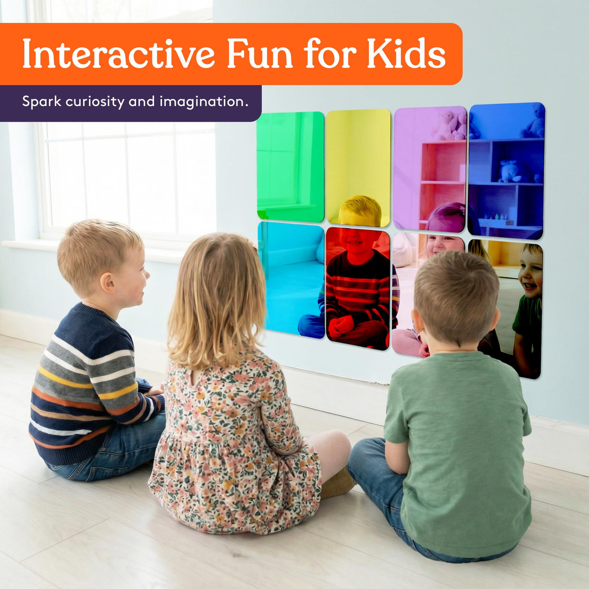 Special Supplies Sensory Wall Mirror features shatter-resistant acrylic for safe classroom use.