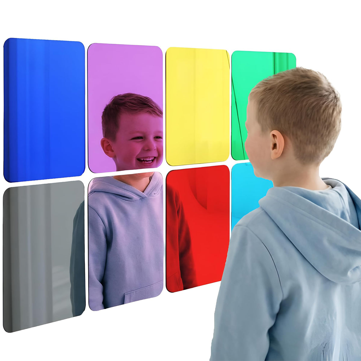 Special Supplies Sensory Wall Mirror visual exploration for classroom self-recognition.