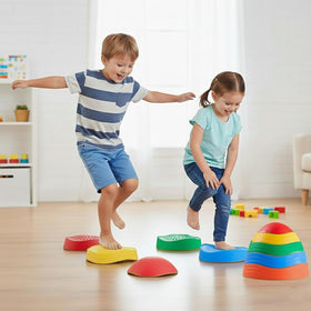 Special Supplies stepping stones 5-piece set for active kid-friendly balance practice.