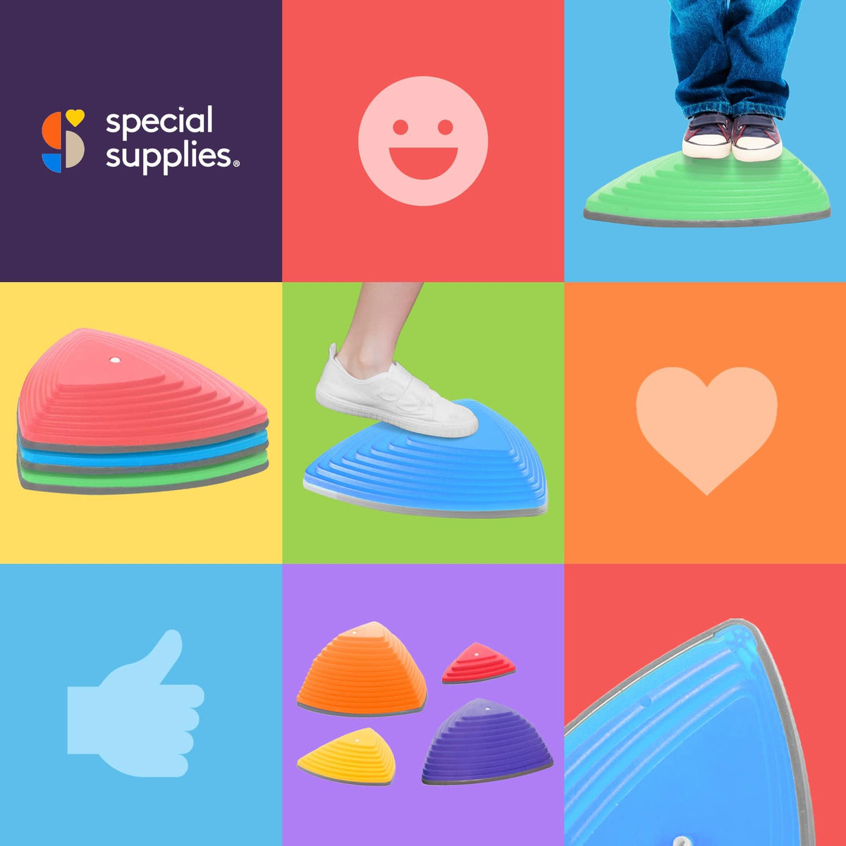 Special Supplies stepping stones invite lava-hop style imaginative play.