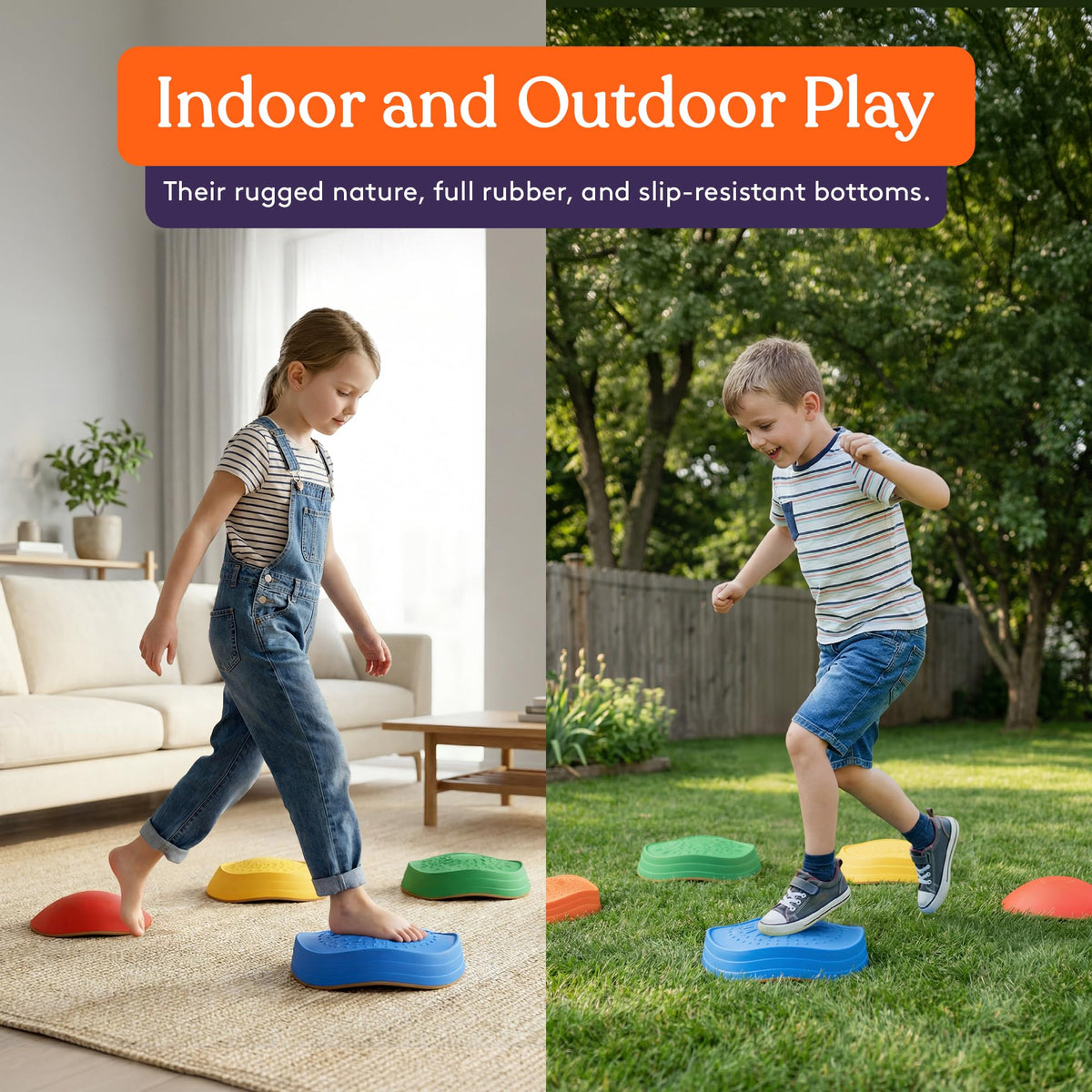Special Supplies stepping stones are kid-safe with gentle materials.