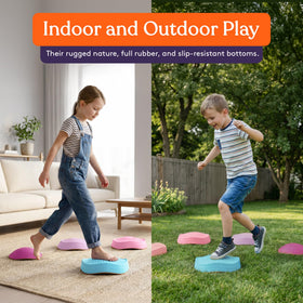 Special Supplies stepping stones are stackable for easy storage.