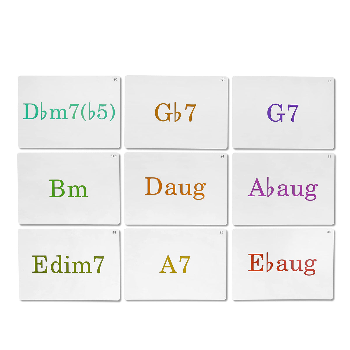 Spedemy included piano chord chart for quick reference during play.