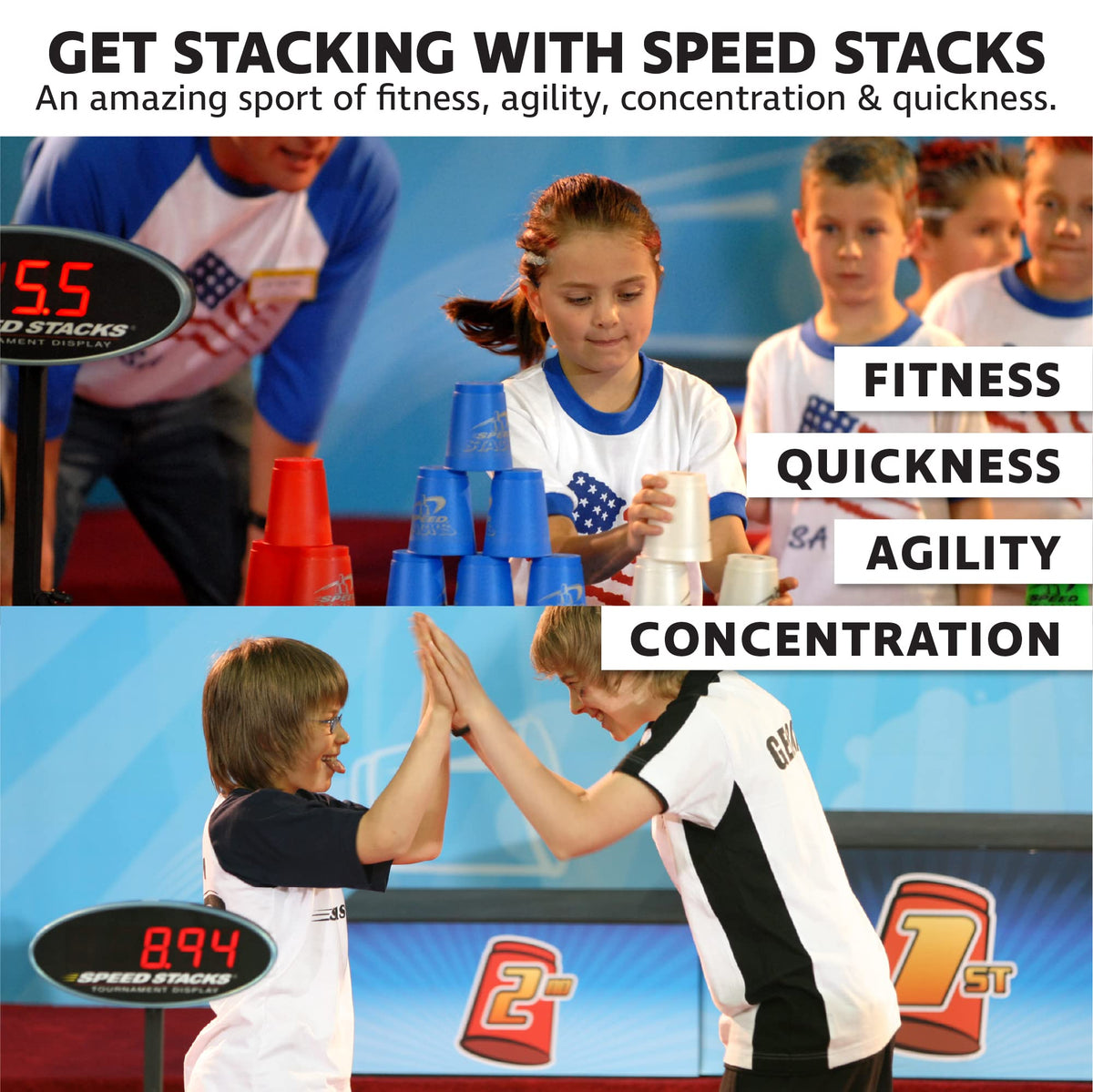 Speed Stacks durable construction for long-lasting play and training.
