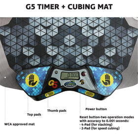 Speed Stacks mat securely holds timer with snap-in attachment.