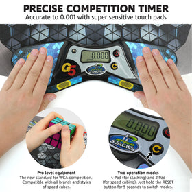 G5 timer data port connects to tournament display for live results.