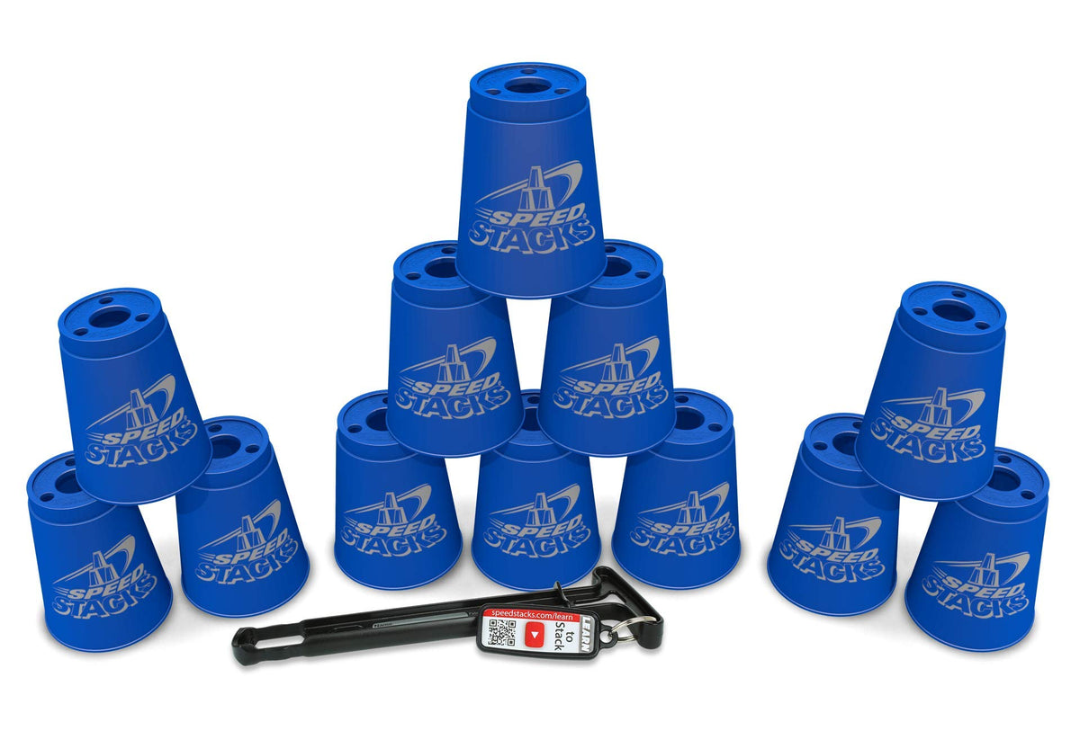 Speed Stacks holding stem shown for safe transport and quick setup