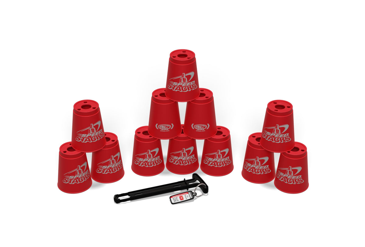 Speed Stacks red holding stem for safe transport