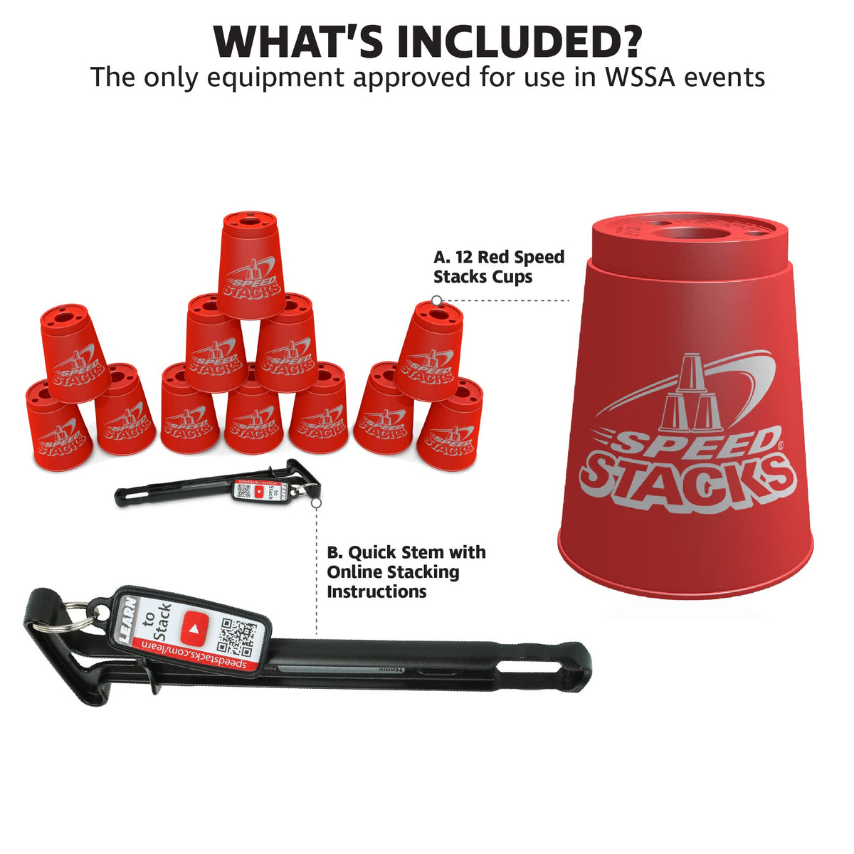 Speed Stacks with WSSA endorsement for competition-ready gear