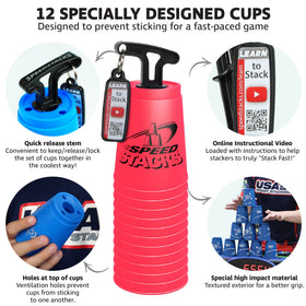 Speed Stacks WSSA endorsement image shows official competition-grade equipment.