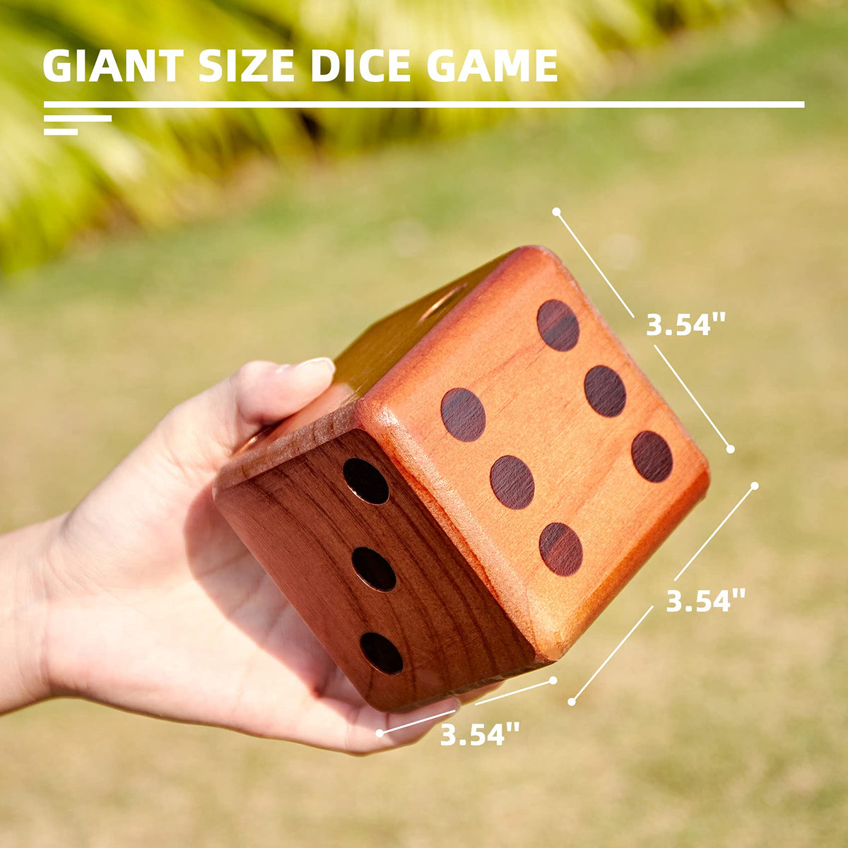 SpeedArmis weatherproof coating on giant yard dice for longevity outdoors.