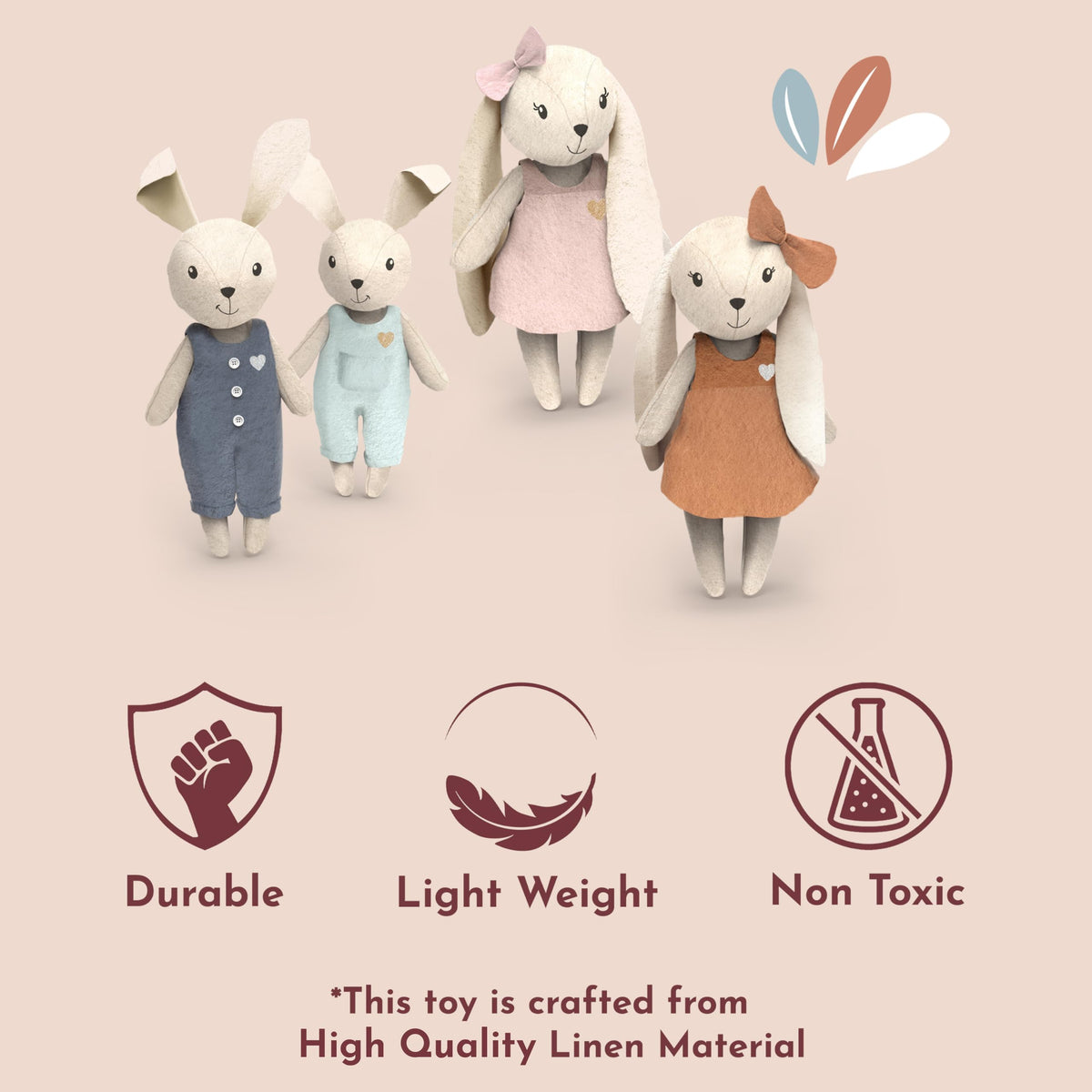 SPEEDY MONKEY dollhouse decor rabbit figures designed for durable pretend play.