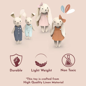 SPEEDY MONKEY dollhouse decor rabbit figures designed for durable pretend play.