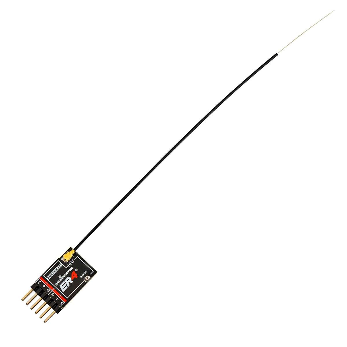 Speedybee ER4 ELRS PWM Receiver heat-shrink tubes for secure mounting.