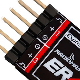 Speedybee ER4 ELRS PWM Receiver includes voltage telemetry wire for onboard monitoring.