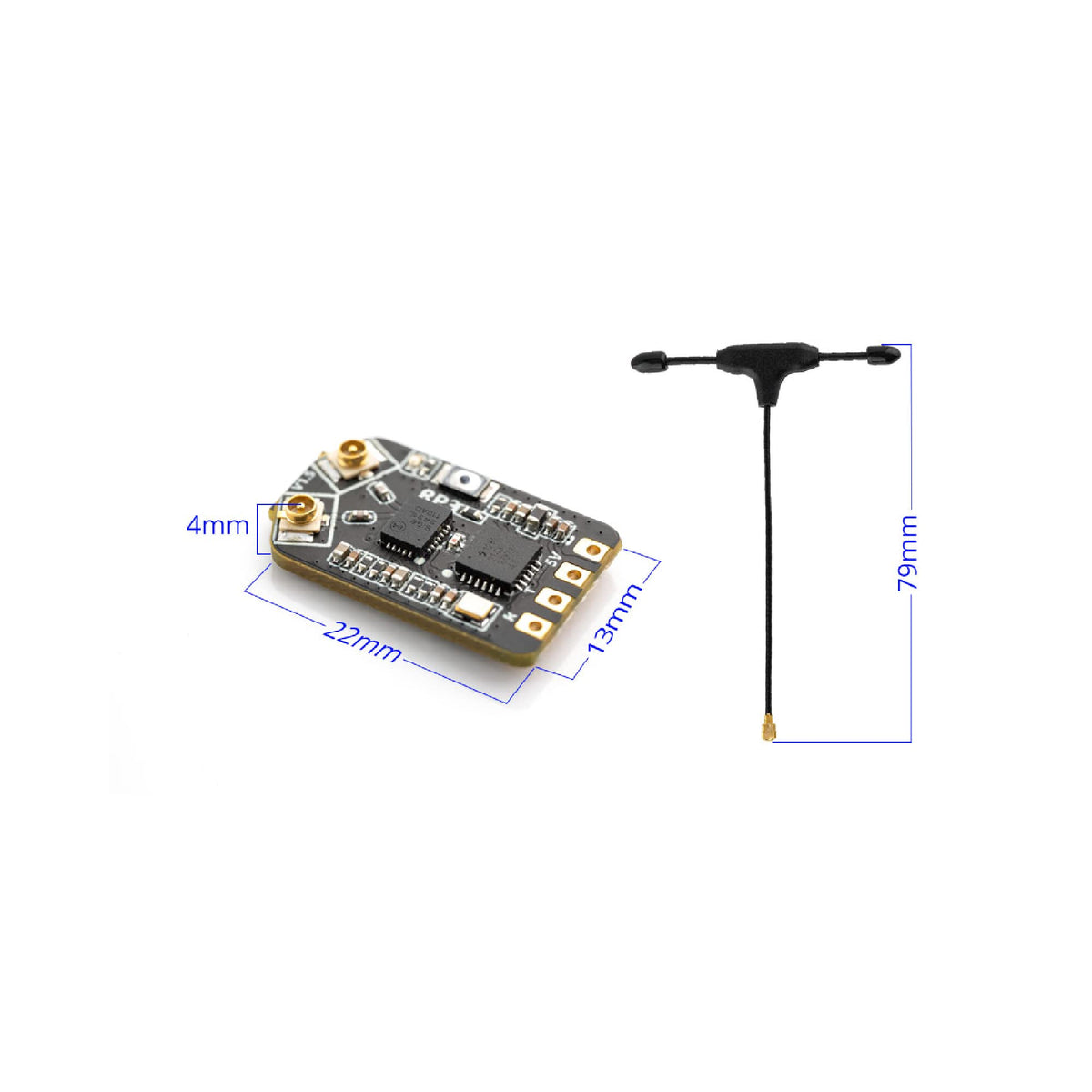 Speedy Bee RP3 ELRS 65mm UFL antenna enhances signal range for reliable drones
