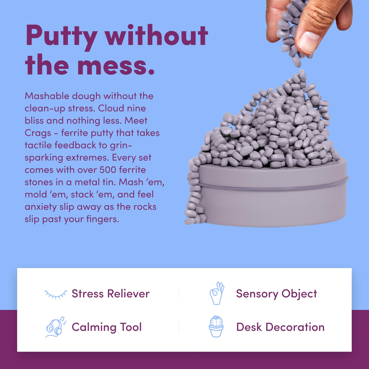Speks Crags desktop setup adds a vibrant lavender accent to any workspace.
