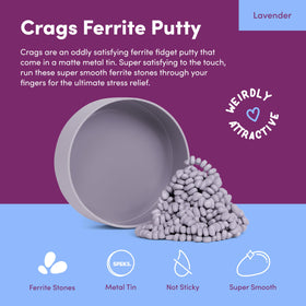 Speks Crags ferrite stones closeup reveals tactile ferrite textures for mindful play.