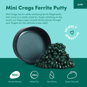 Speks Crags matte jade desktop toy adds vibrant color to a workspace