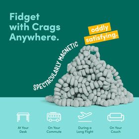 Speks Crags mess-free fidget stones keep your workspace clean.