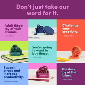 Speks Crags office desk display adds a color pop while you focus.