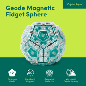 Speks Geode assembly pieces closeup shows modular magnets for creative builds.