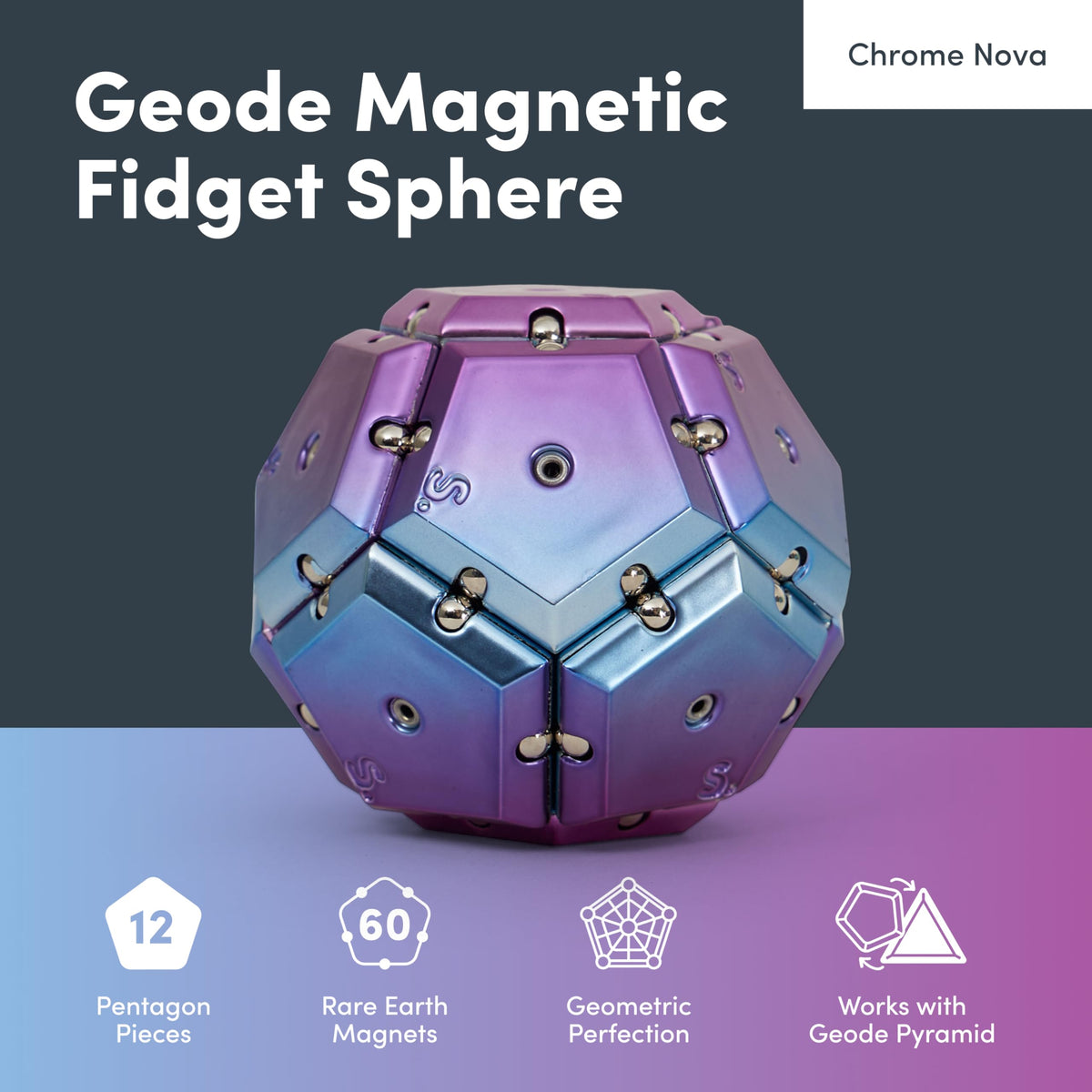 Speks Geode magnetic pieces snap together for endless configurations on your desk