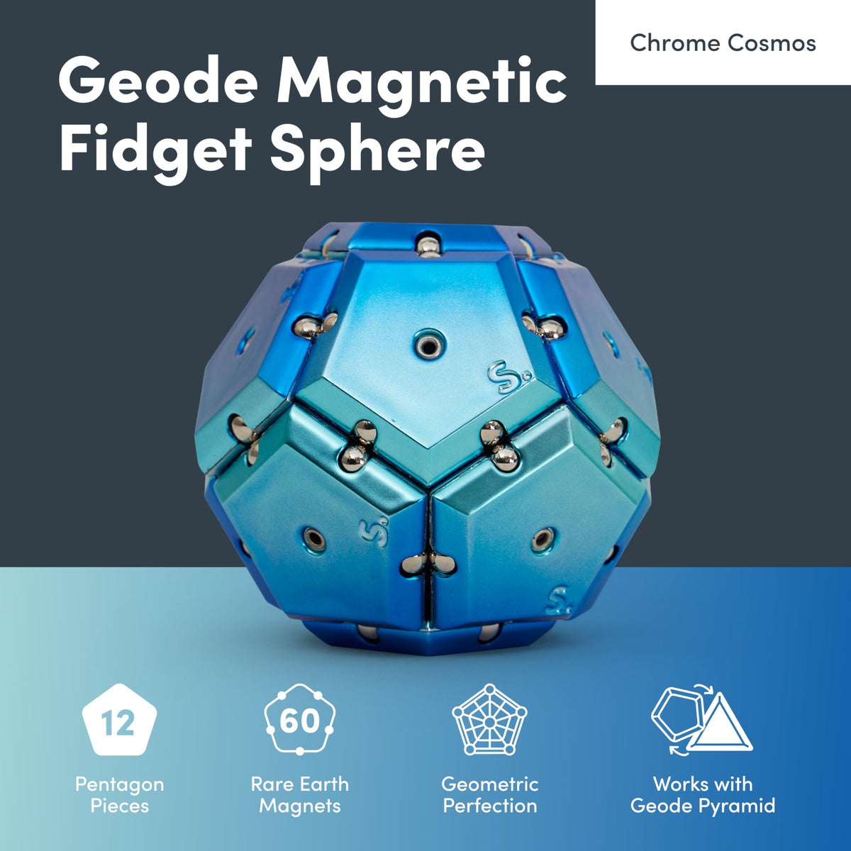 Speks Geode magnets snapped together demonstrate seamless alignment and satisfying clicks.