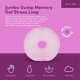 Speks Gump Jumbo Loop action shot highlights durable gel-filled squish and resilience.