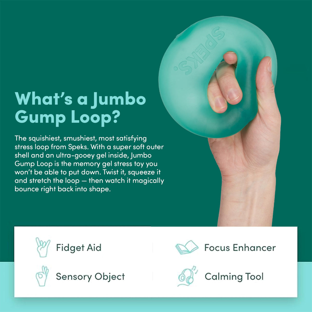 Speks Gump Jumbo Loop durable TPR exterior designed for heavy use.